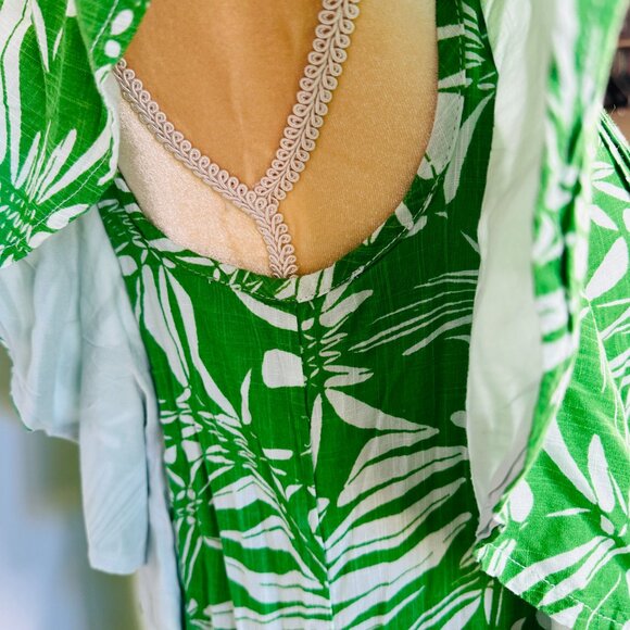 Anthropologie Maeve Dress Women's XS The Cassandra Butterfly Maxi Green Pleated - Picture 4 of 14